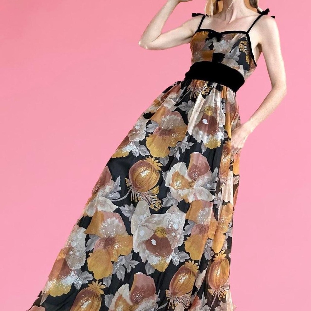 Vintage Silk Chiffon Gown
